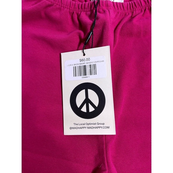Madhappy LORA Pink Biker Shorts Size Extra Small XS Cycling‎ Local Optimist NWT - Picture 3 of 4